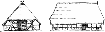 Zeichnung Reetdachhaus